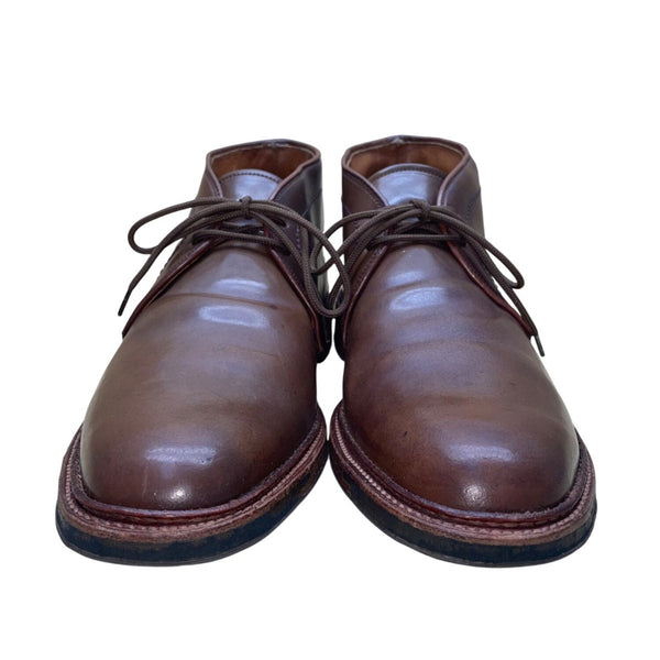 Alden Men’s Brown Horween Chromexcel Leather Lace-Up Ankle Chukka Boots Size 12