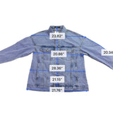 Automet Blue Cotton Denim Jacket Casual Button-Up Classic Fit Style Size M
