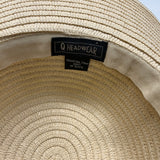 Head Wear Wide Brim Straw Sun Hat With Beaded & Shell Band For Women