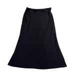 Black Womens Maxi Skirt  Lightweight Stretchy Flared Stylish Design Sz US12