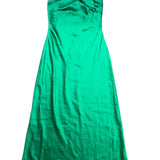 RESA Women Green Satin Strapless Formal Dress Size L