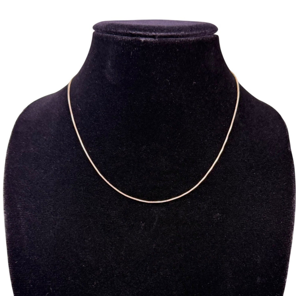 Sterling Silver Women’s Box Chain Necklace Italy 925 Delicate Design