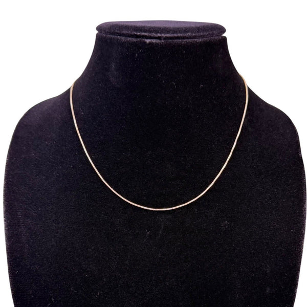 Sterling Silver Women’s Box Chain Necklace Italy 925 Delicate Design