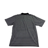 Walter Hagen Mens Black/White Striped Polo Shirt Lightweight Performance Size L