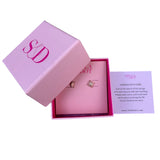 Stella & Dot Womens Gold Tone Moon & Star Stud Earrings Celestial Design