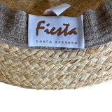 Vintage Straw Hat Black Ribbon Bow Design By Fiesta Santa Barbara One Size