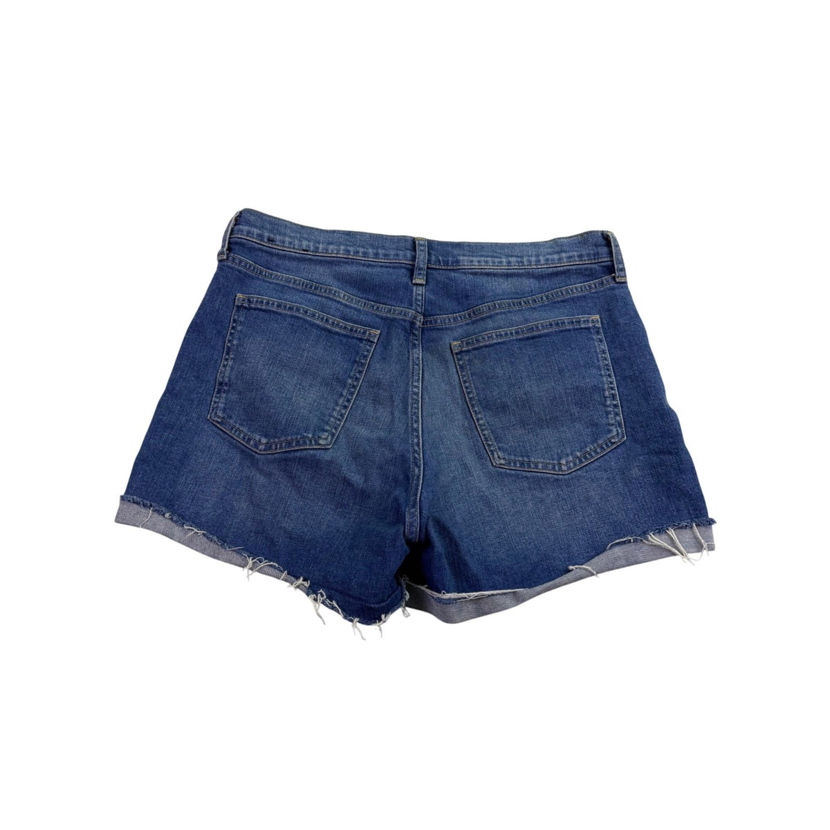 Gap Womens Blue Denim High-Waisted Distressed Button-Fly Shorts Size 28 Regular