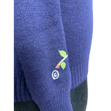Cyn Totles Women's Dark Blue Pear Tree Design Sweater Sz M - NWT