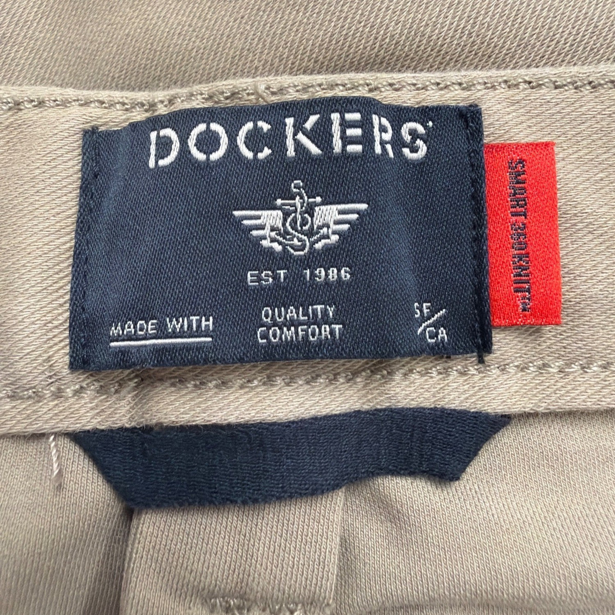 Dockers Mens Beige Straight-Leg Pants Stretch Casual Wear Durable  Size 34