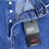 Levis Women Blue Ribcage Straight Ankle Jeans Super High Rise Sz 22W - New