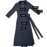 Melissa Masse Womens Black Wrap Shirt Dress Large Stylish & Comfy