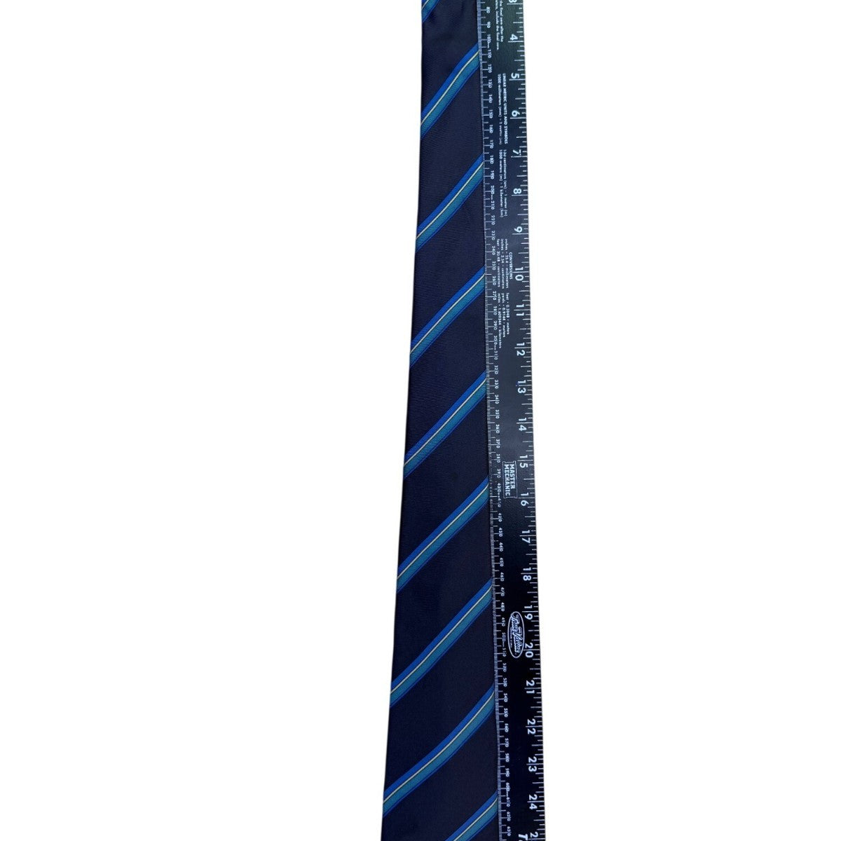 Geoffrey Beene Mens Navy Blue 100% Silk Striped Tie Classic Accessory