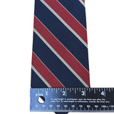 Brooks Brothers Mens Red & Navy Striped Silk Tie Classic All Season Necktie 57