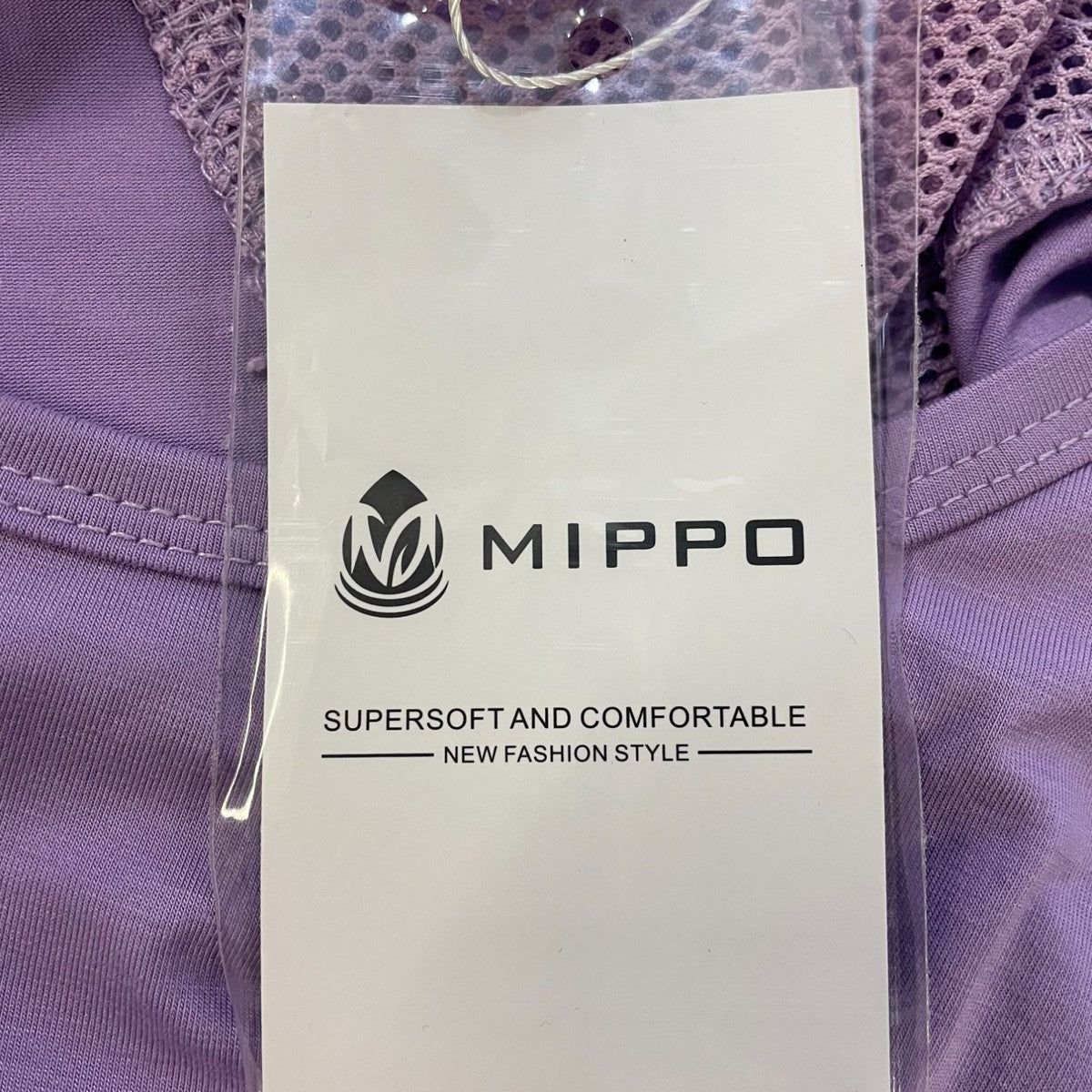 Sleeveless Purple Tank Top With Mesh Back Detail & Split Hem New