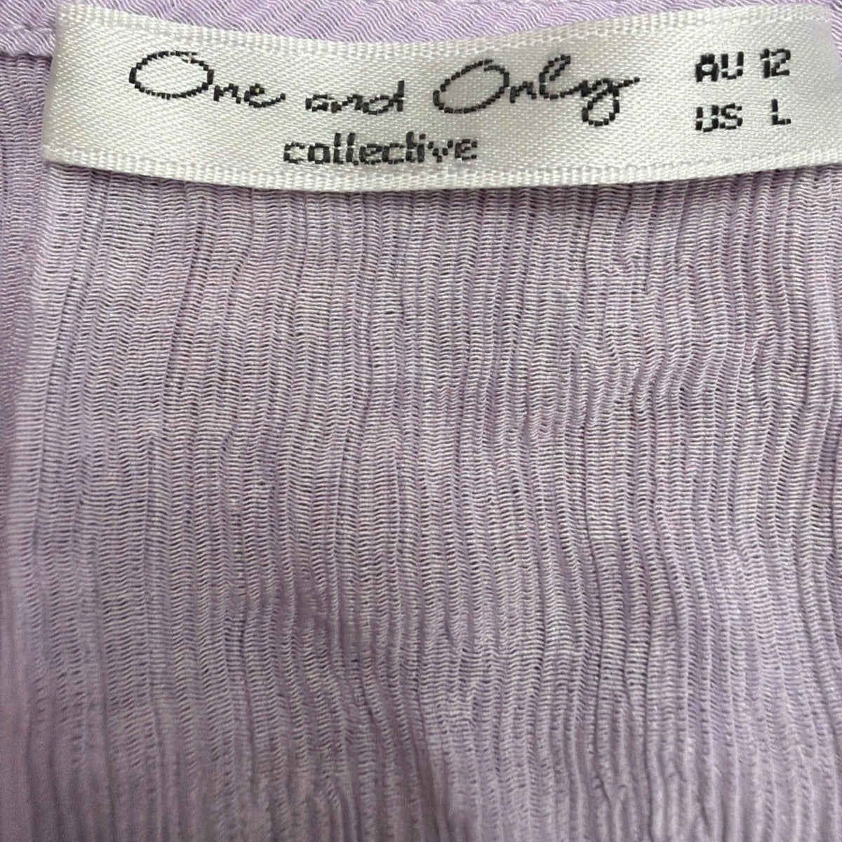 One And Only Women Lilac Ruffle Tie Front Dress Size L