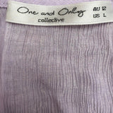One And Only Women Lilac Ruffle Tie Front Dress Size L
