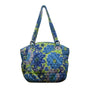 Vera Bradley Women’s Blue & Green Floral Quilted Doodle Daisy Tote Bag
