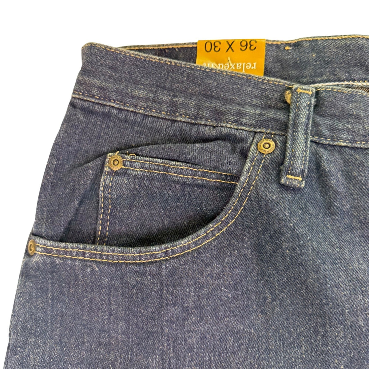Wrangler Mens Blue Relaxed Fit Five Star Premium Denim Jeans Size 36x30 - New