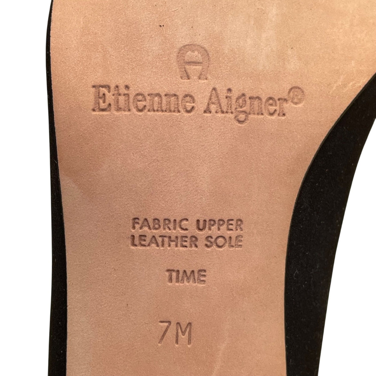 Etienne Aigner Women’s Black & Brown Leather Cap-Toe Low Heel Pumps Size 7M
