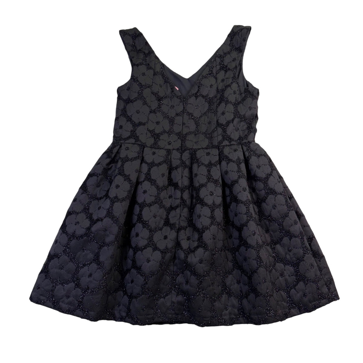 Topshop Womens Black Fit & Flare Floral Pattern Sleeveless V-Neck Dress Size 12