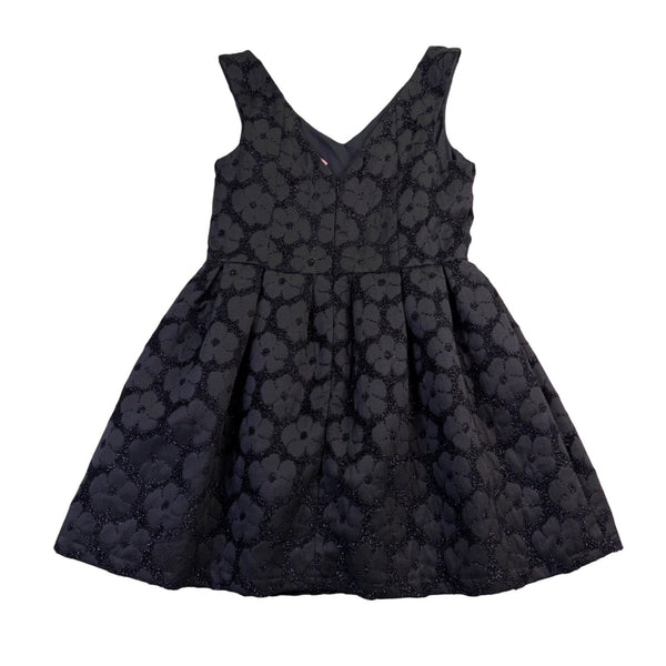 Topshop Womens Black Fit & Flare Floral Pattern Sleeveless V-Neck Dress Size 12