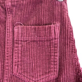 Levis Womens Burgundy Cotton Corduroy Button-Front Overall Midi Dress Size M