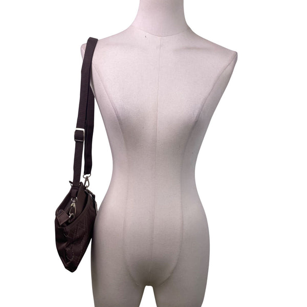 Travelon Women’s Brown Quilted Adjustable Strap RFID Protection Crossbody Bag