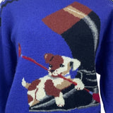 Vintage Sportific Kristin Collection Women's Royal Blue Wool Sweater Sz M