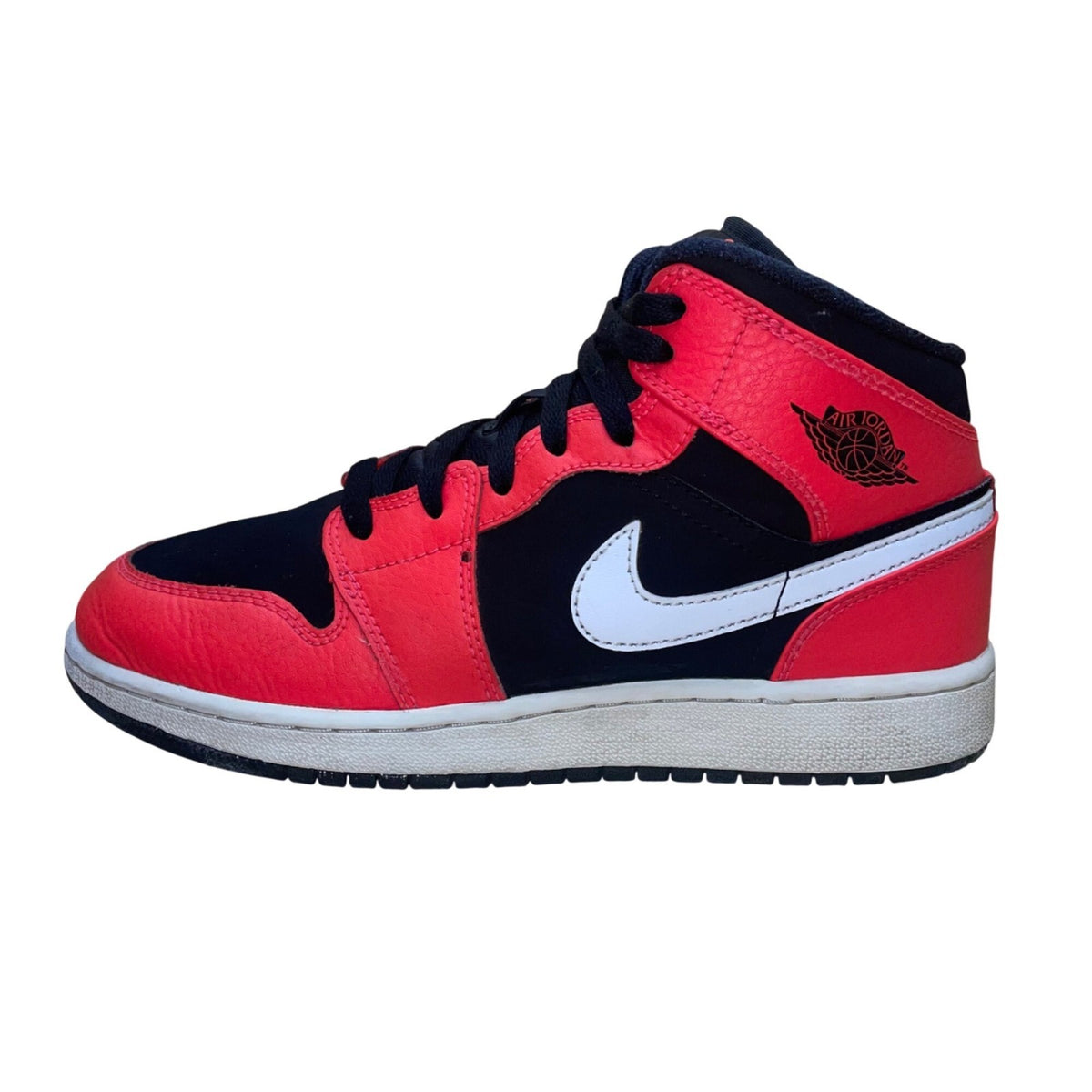 Nike Air Jordan 1 Youth Leather Infrared 23 High-Top Basketball Shoes Sz 6Y