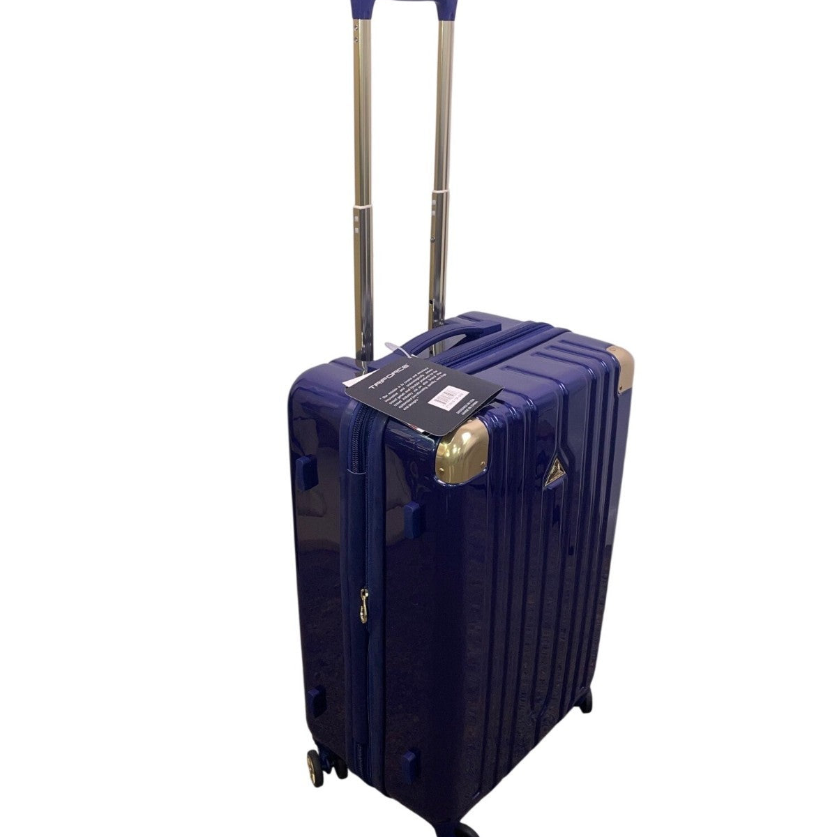 Triforce Navy Blue Telescopic Handle Build-in Scale Allure Collection Luggage