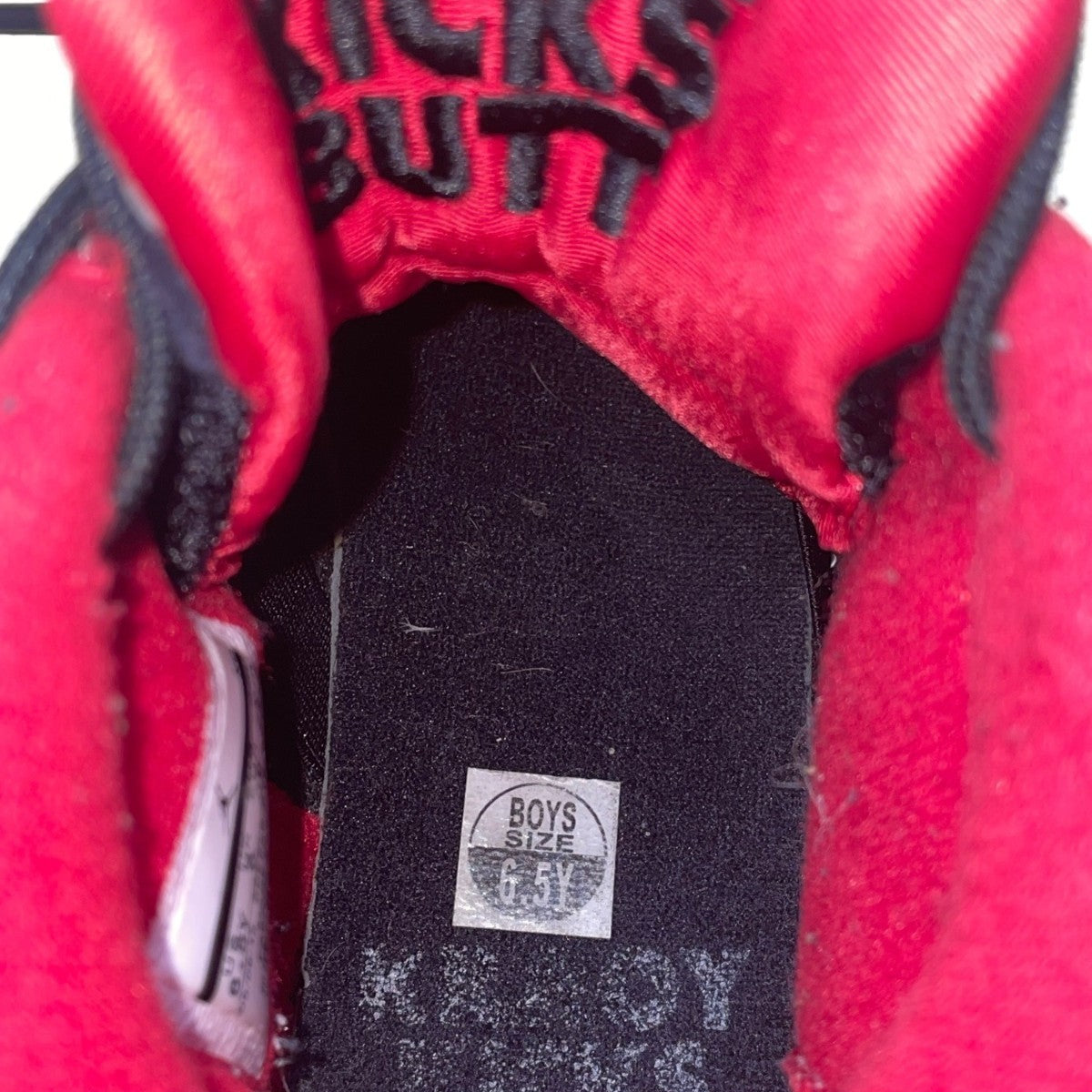 Air Jordan Youth Black& Red Leather Retro 9 Johnny Kilroy Sneakers Size 6.5Y