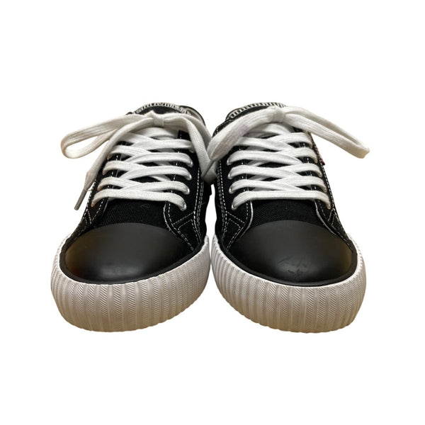 Levis Women’s Black Canvas Lace-Up Flat Skateboard Sneakers Size 6.5