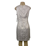 Eliza J Womens Silver Polka Dot Sleeveless Cocktail Dress Metallic Blend Size14P