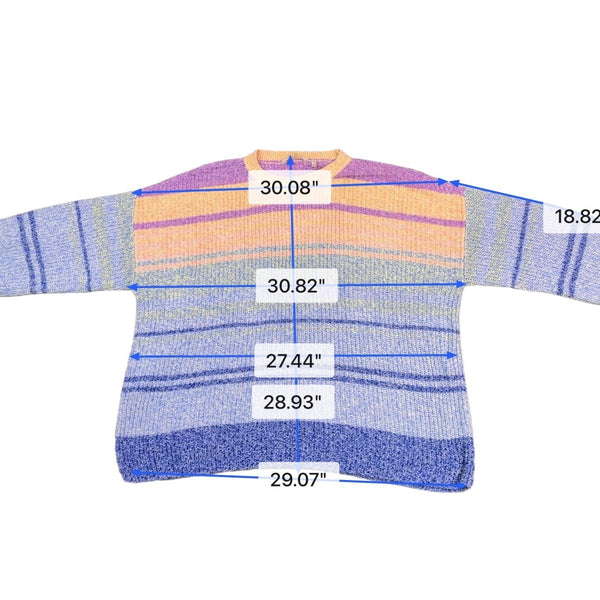 Soft Surroundings Womens Sweater Pastel Striped Knit Relaxed Size 3X