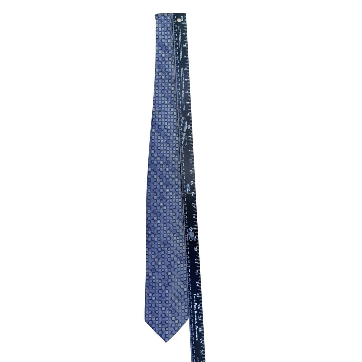 Joseph & Feiss Mens Blue Silk Geometric Pattern Handmade Tie