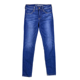 American Eagle Womens Blue Cotton Blend Skinny Jeans Short Stretch Denim Size 4