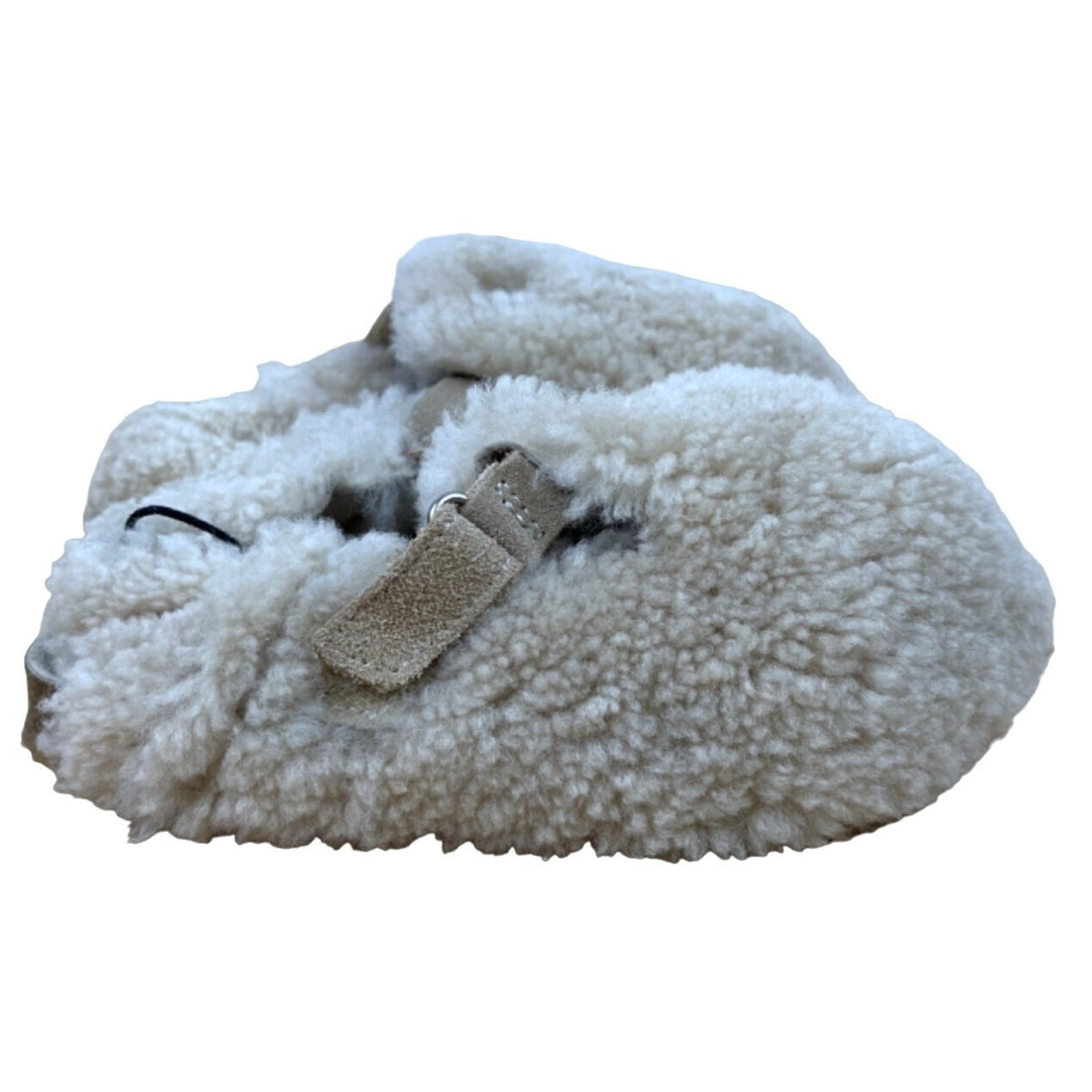 Zara Furry Youth Girl Tan Slippers Sz 10.5 - Cotton / Suede NWOB