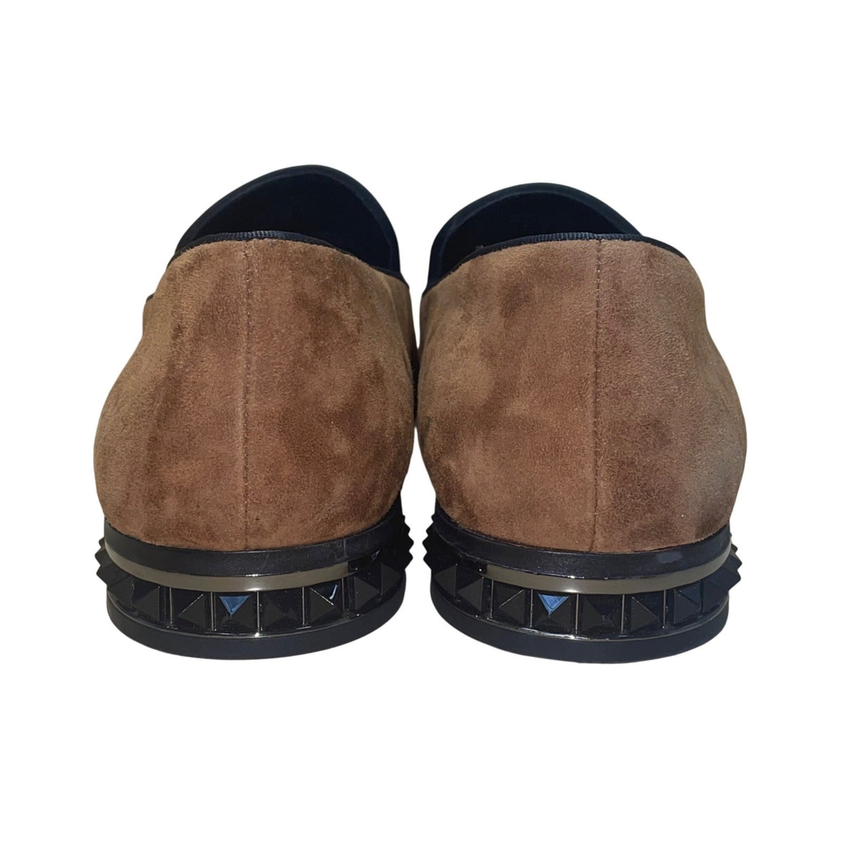ALDO Men’s Brown Suede Slip-On Horsebit Detail Studded Heel Loafers Size 10