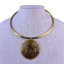 Handmade Natale Bronze Necklace Nativity Scene Pendant Artisan Design Unique