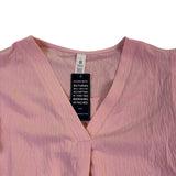 Blooming Jelly Womens Pink V-Neck Ruffle Sleeve Blouse Top Size L
