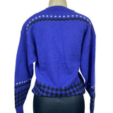Vintage Sportific Kristin Collection Women's Royal Blue Wool Sweater Sz M
