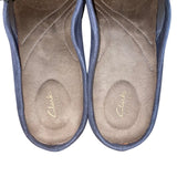 Clarks Women’s Gray Suede Slip-On Comfortable Mule Loafers Shoes Size 10M