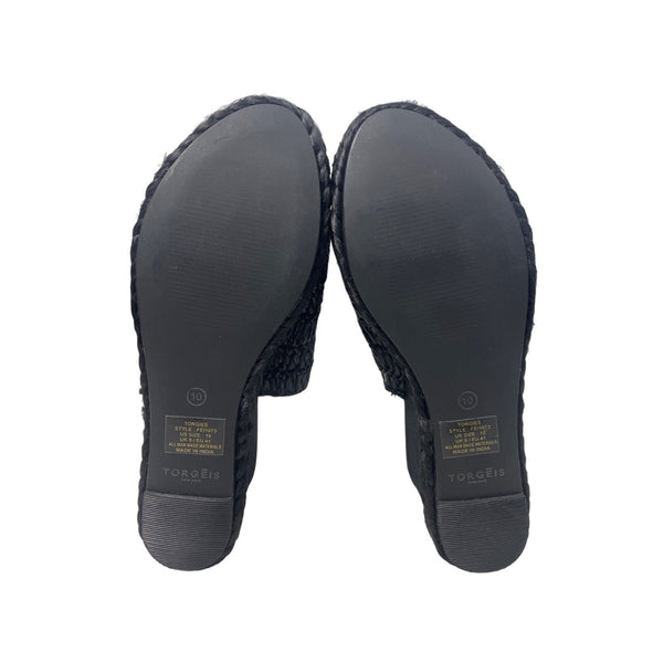 Torgeis Women's Black Platform Sandals Sz 10 (EU 42) NWB