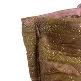 Hailey Adrianna Papell Womens Gold Glitter Mesh Strapless Dress Elegant Size 12
