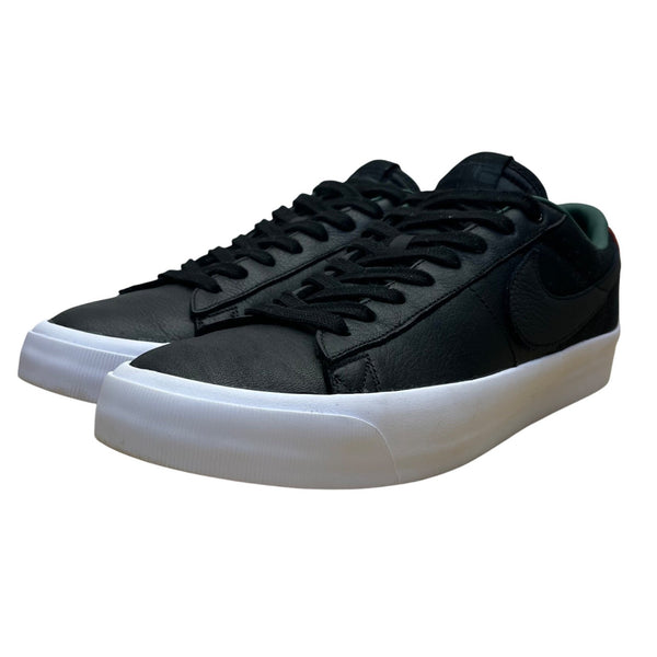 Nike Mens Black & Green Leather Low-Top Classic GT Sneakers Size 11.5