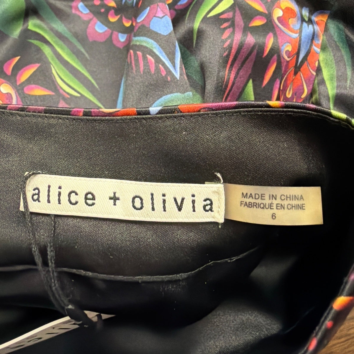 Alice + Olivia Womens Multicolor Flared Skirt Stylish Printed Design Size 6
