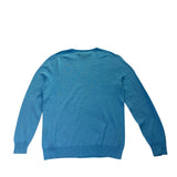 Ralph Lauren Sport Womens Blue V-Neck Sweater Boyfriend Fit Sz- XL