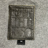 Fitigueso Men's Black Leather Hoodie With Washed Seam Size M