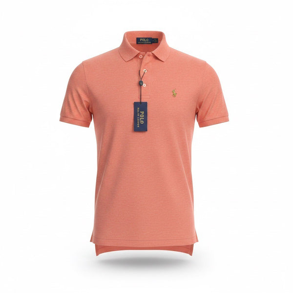 Polo Ralph Lauren Mens Coral Cotton Custom Slim Fit Polo Shirt Casual Wear Sz M