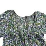 J.Crew Womens Green Floral Long Sleeve Blouse Lightweight Top